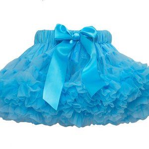 Girls Fluffy Petti Skirt, Size: L (4T-8T) Tutu Skirt, Color: Sapphire